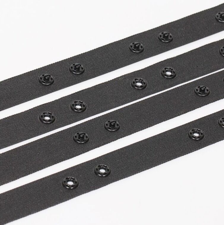 quality High End Concealed Buckle Strap DIY Fabric Handmade Accessories Black White Plastic Buttons for Baby Mother's Press Button factory