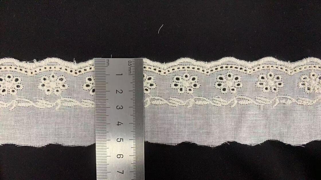 quality Water-Soluble Barcode Cotton Lace for Home Decor & Children's Accessories Soft Embroidery Hollow Lace Design factory