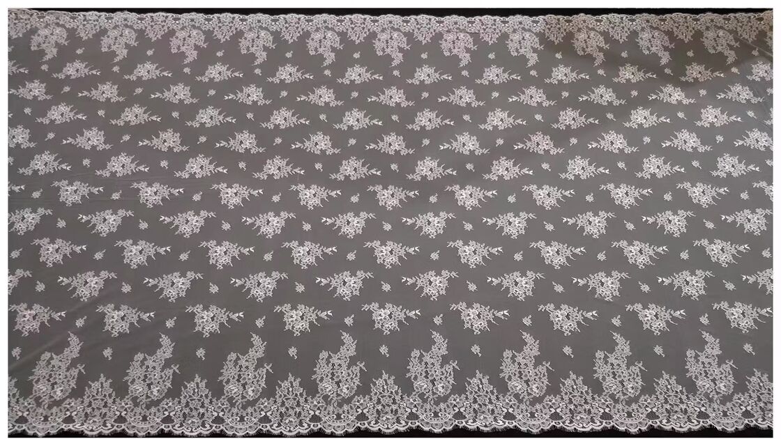 quality High Quality DIY Fashion Lace Fabric for Wedding Dress Gown Eyelash Lace Edge Good for Dressmaking factory