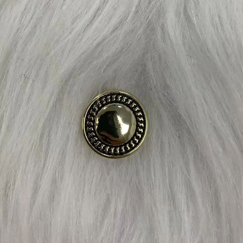 quality Retro Distressed Round Lock Chain Edge Metal Button Coat Jacket Suit Decorator Buttons factory