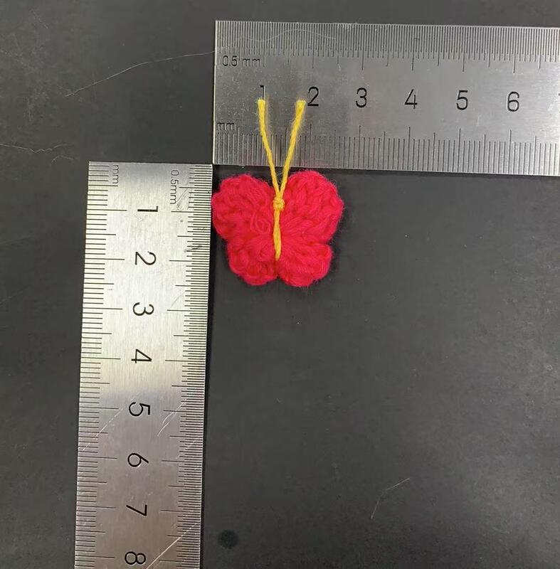 quality Lace Crochet DIY Butterfly Handcraft Material with Custom Parts Handmade Butterfly Hair Accessories factory