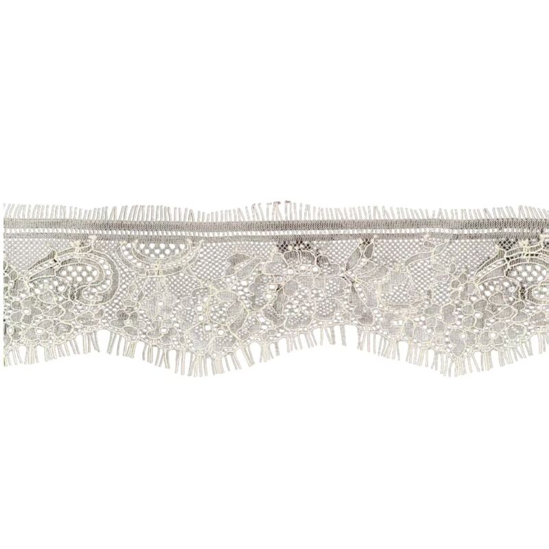 quality High Quality French Mesh Lace Nylon 7.5cm Width for Clothing factory