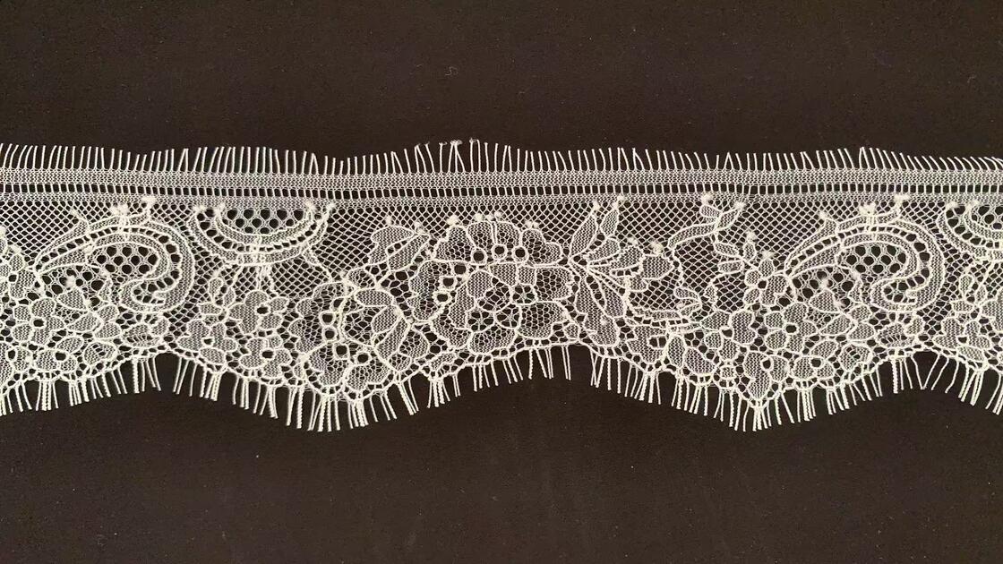 quality High Quality French Mesh Lace Nylon 7.5cm Width for Clothing factory