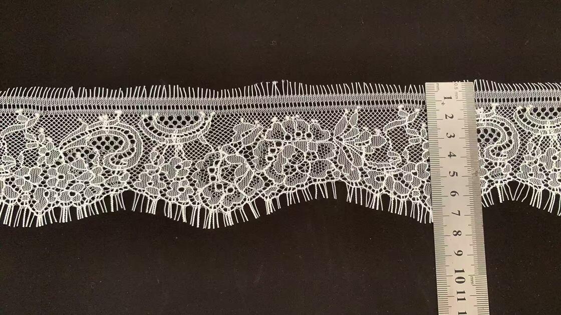 quality High Quality French Mesh Lace Nylon 7.5cm Width for Clothing factory