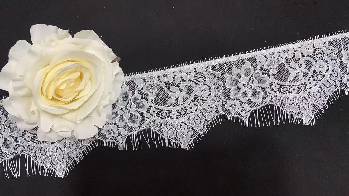 Quality 9cm Nylon Floral French Style Lace Edge Decoration, Shangtiyi Eyelash Edge Decoration, Suitable for Clothing factory