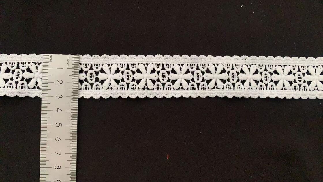 Quality Polyester Water Soluble Lace Clothing Sewing Accessories Hollowed-out Embroidery Multi-color Lolita Lace Trim for Dresses factory