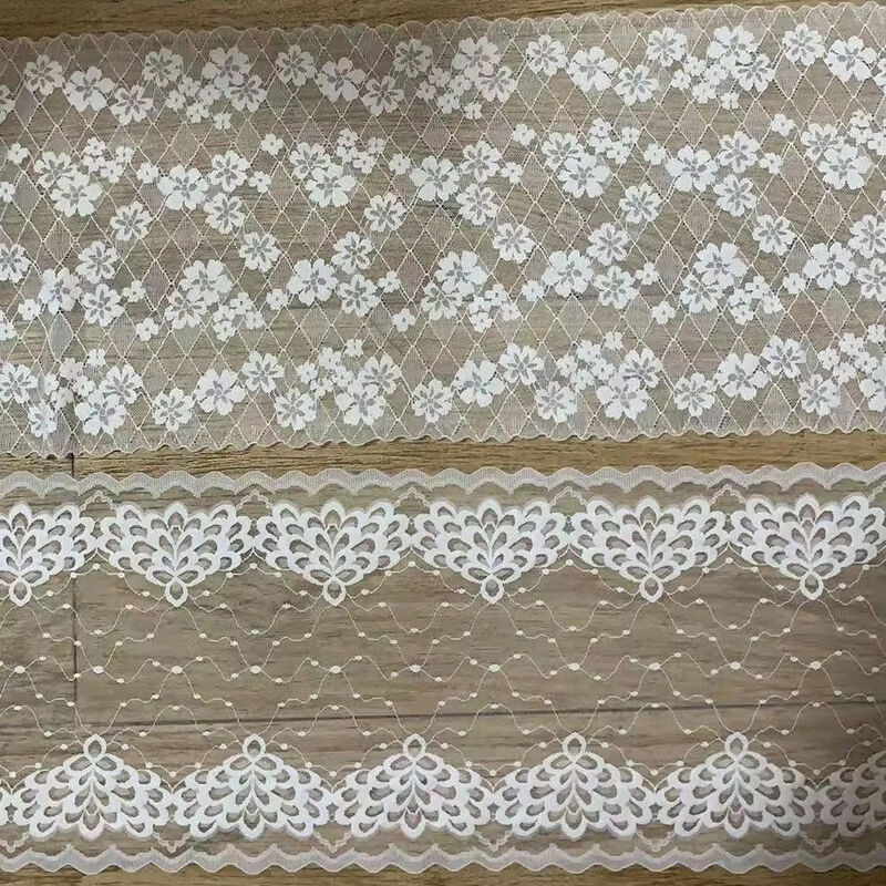 Quality Spring and Summer New Wholesale 19-23cm French Floral Polyester Lace Trim, Suitable for Skirts, Wedding Dresses factory