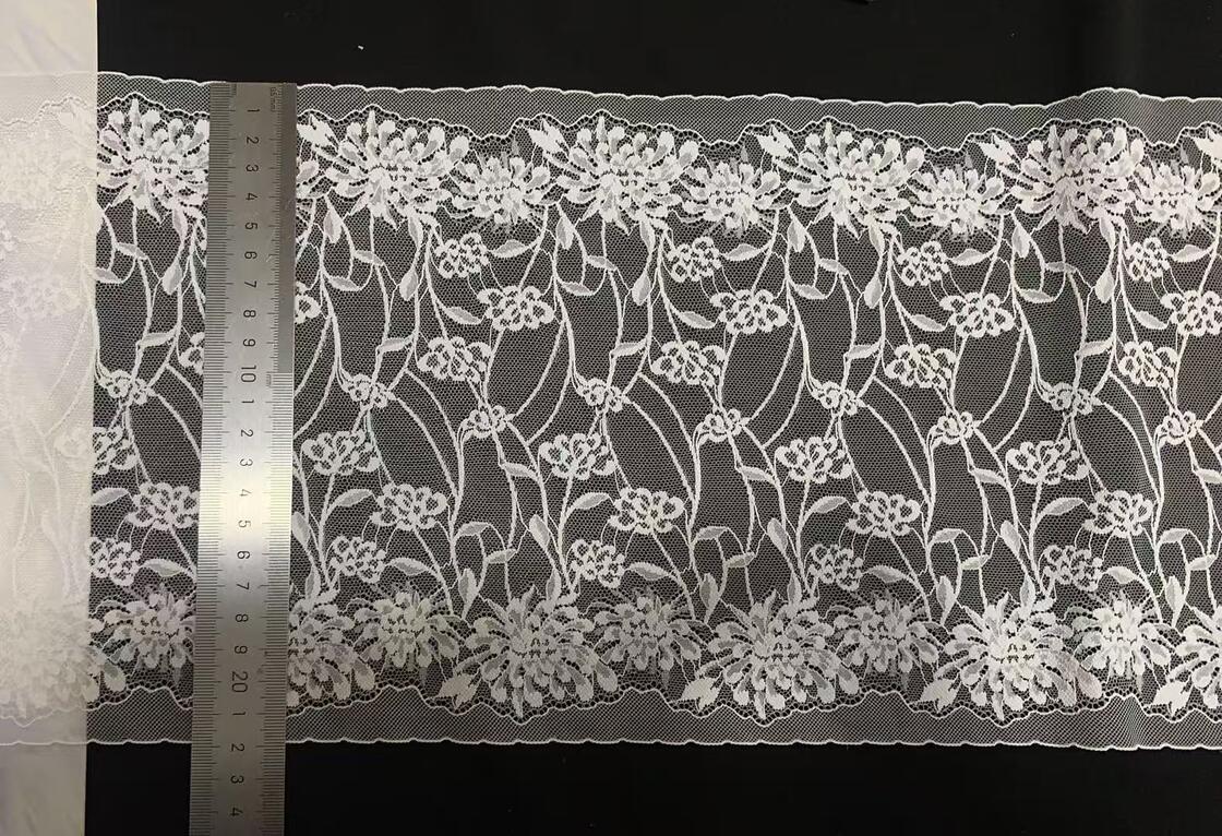 Quality Spring and Summer New Wholesale 19-23cm French Floral Polyester Lace Trim, Suitable for Skirts, Wedding Dresses factory