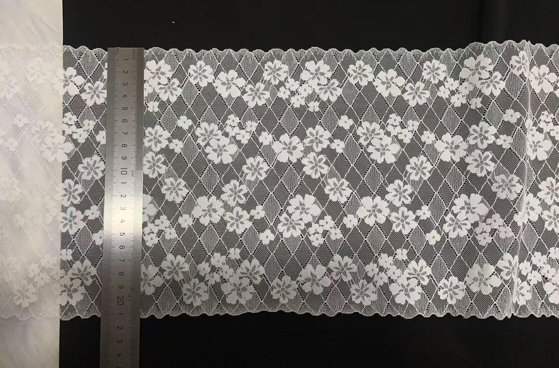 Quality Spring and Summer New Wholesale 19-23cm French Floral Polyester Lace Trim, Suitable for Skirts, Wedding Dresses factory