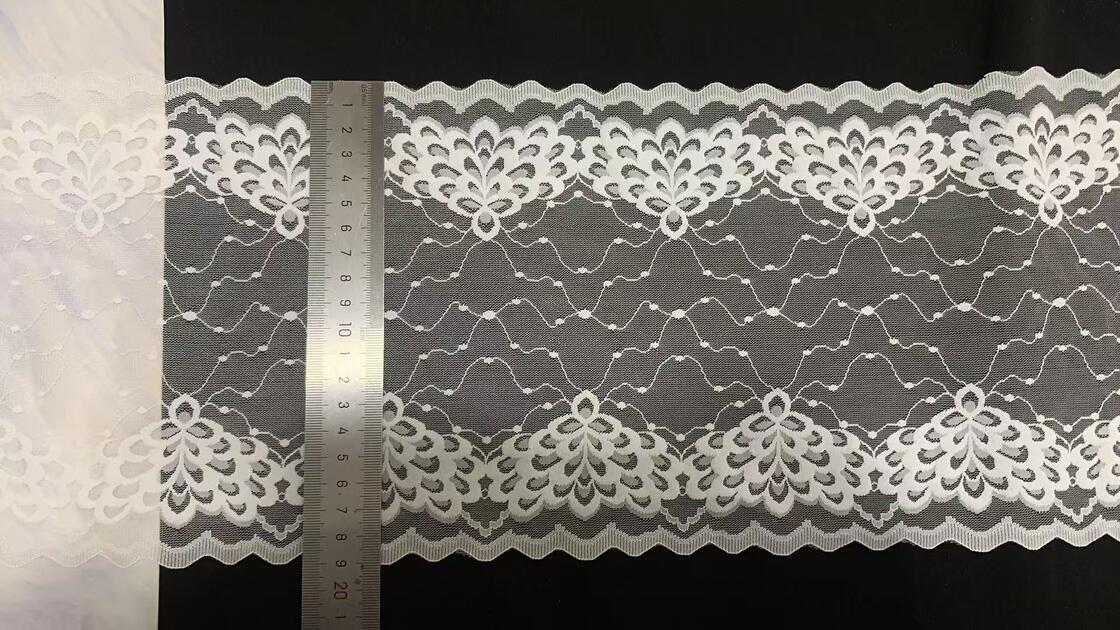 Quality Spring and Summer New Wholesale 19-23cm French Floral Polyester Lace Trim, Suitable for Skirts, Wedding Dresses factory