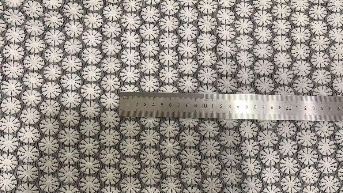 Quality High Quality Wholesale Snowflake Patterned Polyester Lace Fabric Embroidered Fabric, with Customizable Patterns factory