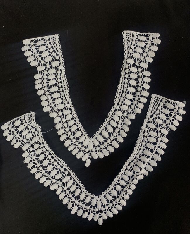 Quality Factory Custom Clothing with Decorative Cut Lace Neck Collar Embroidery Quick Production Available factory