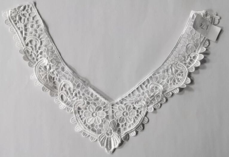 Quality Factory Custom Clothing with Decorative Cut Lace Neck Collar Embroidery Quick Production Available factory