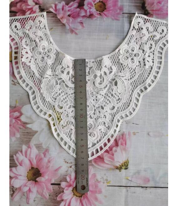 Quality Factory Custom Clothing with Decorative Cut Lace Neck Collar Embroidery Quick Production Available factory