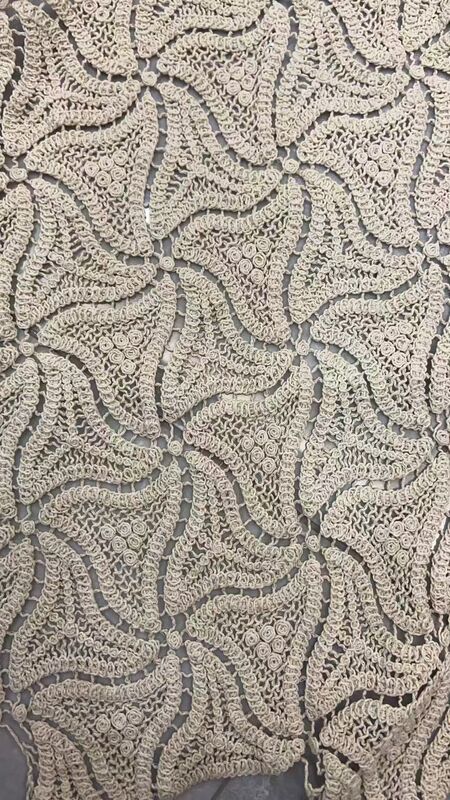 Quality Cotton Soluble Embroidery Lace Fabric for Spring and Summer Fashion for Shirt Tops and Skirts factory