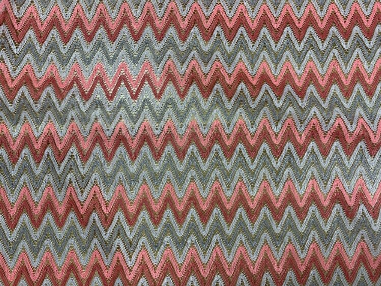 Quality Ethnic Style DIY Sofa Cover Fine Canvas Printed Wavy Stripes Lace Fabric for Dormitory Tablecloth and Bag Fabric factory