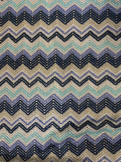 Quality Ethnic Style DIY Sofa Cover Fine Canvas Printed Wavy Stripes Lace Fabric for Dormitory Tablecloth and Bag Fabric factory