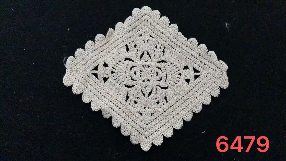 Quality Vintage 3D Lace Table Mat Hollowed Out Embroidery Coasters Shot Decorative Props Soft Cotton Home Fabric Square factory