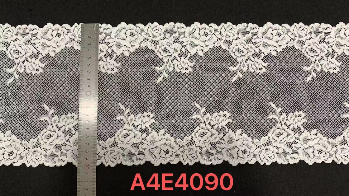 Quality NYLON SPANDEX WIDE LACE TRIM,LARGE EDGE LACE,ELEGANT BROAD LACE BORDER, factory
