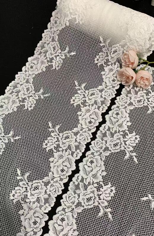 Quality NYLON SPANDEX WIDE LACE TRIM,LARGE EDGE LACE,ELEGANT BROAD LACE BORDER, factory