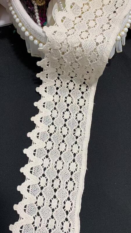 Quality HIGH-QUALITY COTTON WATER-SOLUBLE CUSTOM EMBROIDERY LACE FOR WEDDING AND PARTY DRESSES factory