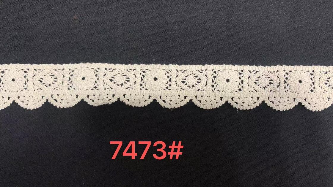Quality 4cm Water-Soluble Guipure Lace Trim with Rope Embroidery for Women's Summer Vest Dress factory