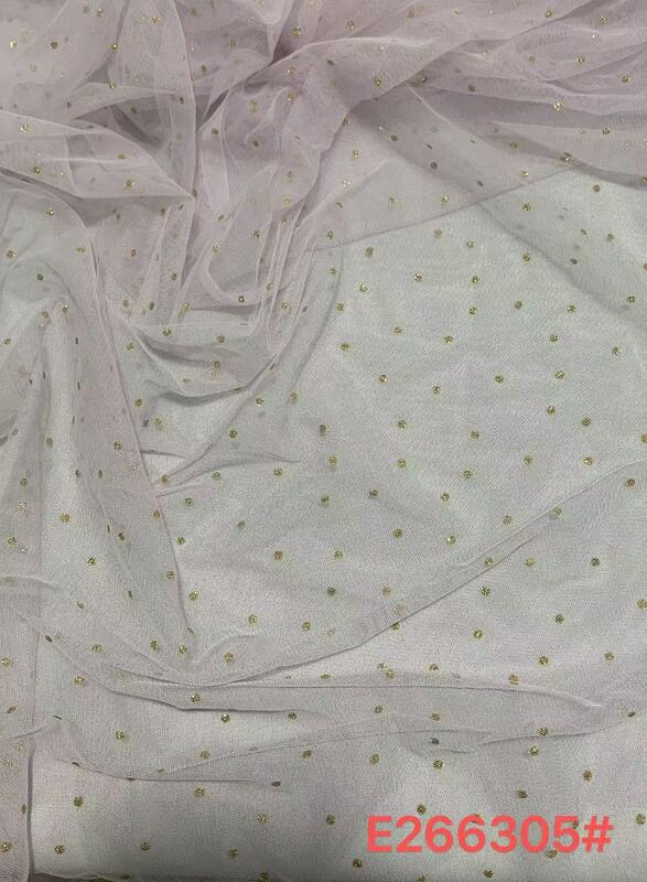 Quality High Quality Eco-Friendly Durable Printed Gold Foil Dot Mesh Fabric for Birthday Dresses with Boho Luxury Mesh Skirt factory