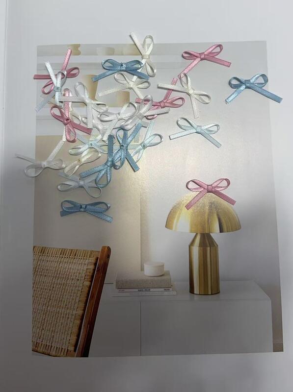 Quality Handmade DIY Mini Polyester Satin Ribbon Bow for Candy Perfume Gift Packaging Decoration factory
