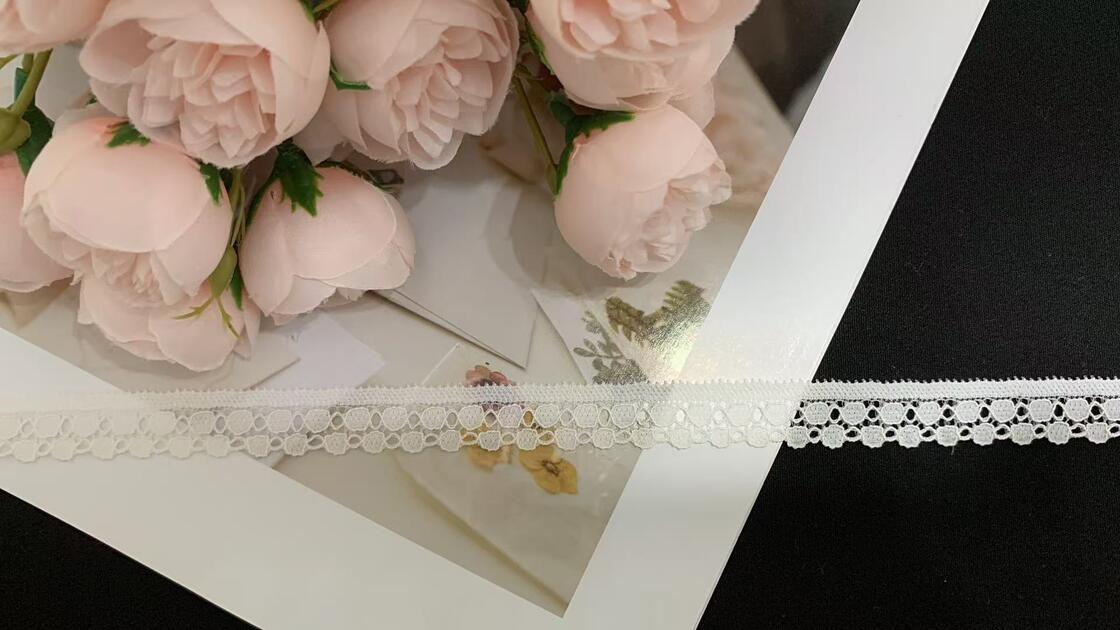 Quality Vintage Scalloped Openwork Nylon Spandex Lace Trim, Soft Elastic for Boho Dress & Bridal Handcraft Embellishment factory