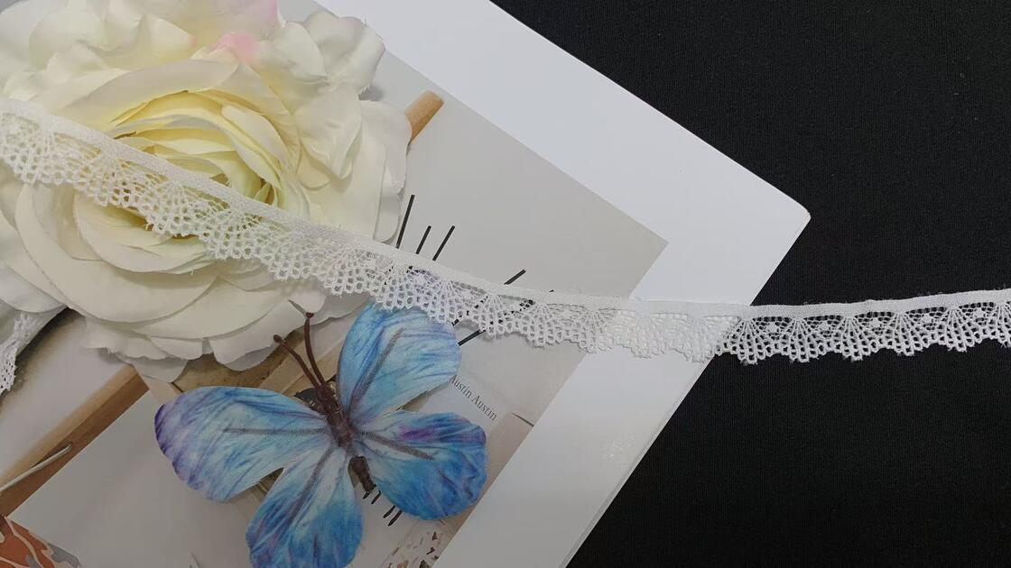 Quality Grace Arch Fan Hollow Nylon Spandex Elastic Lace Trim for Lingerie Wedding Dress Apparel DIY Decor factory