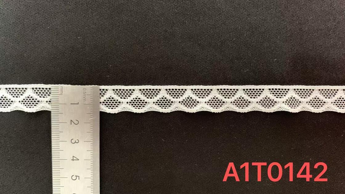 Quality Fine Honeycomb Mesh Scallop Nylon Spandex Elastic Lace Trim for Lingerie Night gown Casual Dress Decor factory