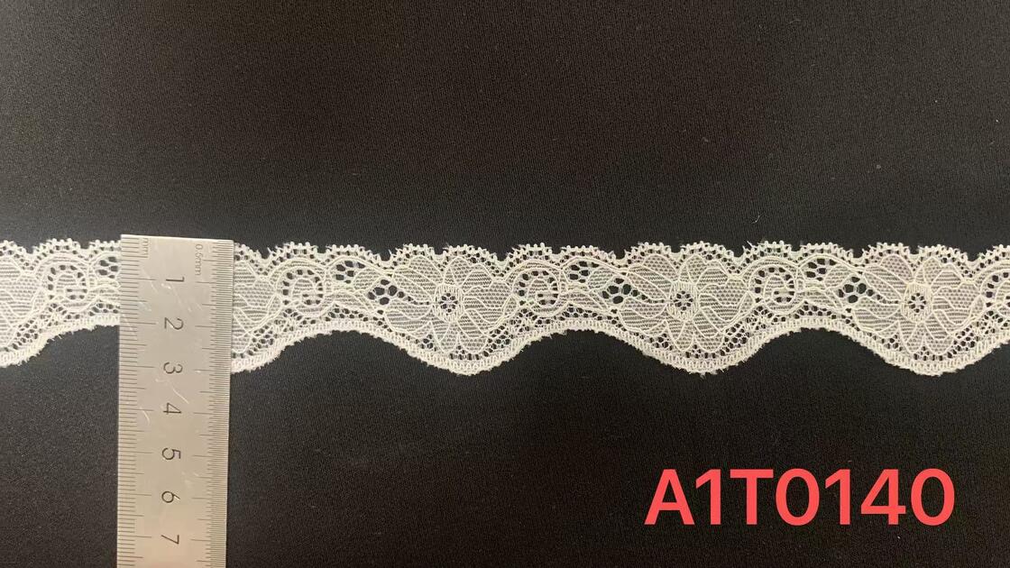 Quality Romantic Interlaced Heart Scalloped Nylon Spandex Elastic Lace Trim for Bohemian Outfit Vintage Handcraft Embellishment factory