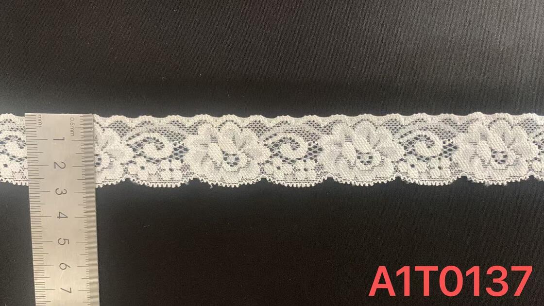 Quality Classic Scroll Floral Openwork Nylon Spandex Lace Trim for Lingerie Wedding Gown Casual Dress DIY Decro factory