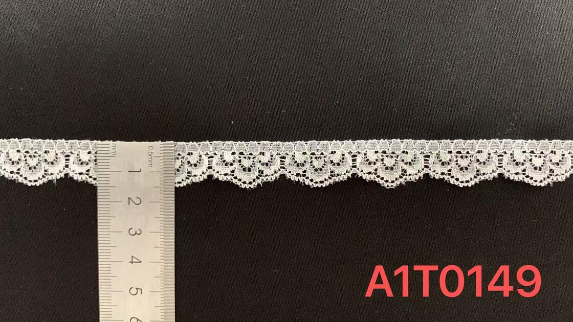 Quality French Wave Pattern Eco-Friendly Voile Lace Trim with Fine Woven Texture for Wedding & Garments Decor factory