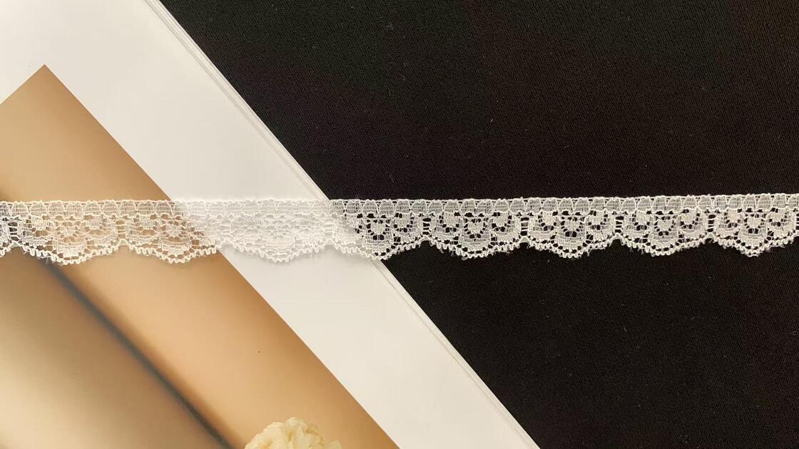 Quality French Wave Pattern Eco-Friendly Voile Lace Trim with Fine Woven Texture for Wedding & Garments Decor factory