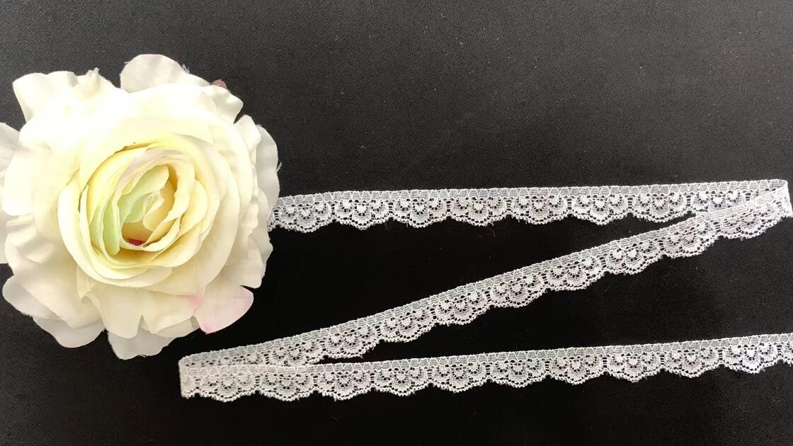 Quality French Wave Pattern Eco-Friendly Voile Lace Trim with Fine Woven Texture for Wedding & Garments Decor factory