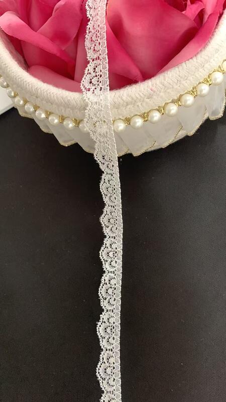 Quality French Wave Pattern Eco-Friendly Voile Lace Trim with Fine Woven Texture for Wedding & Garments Decor factory