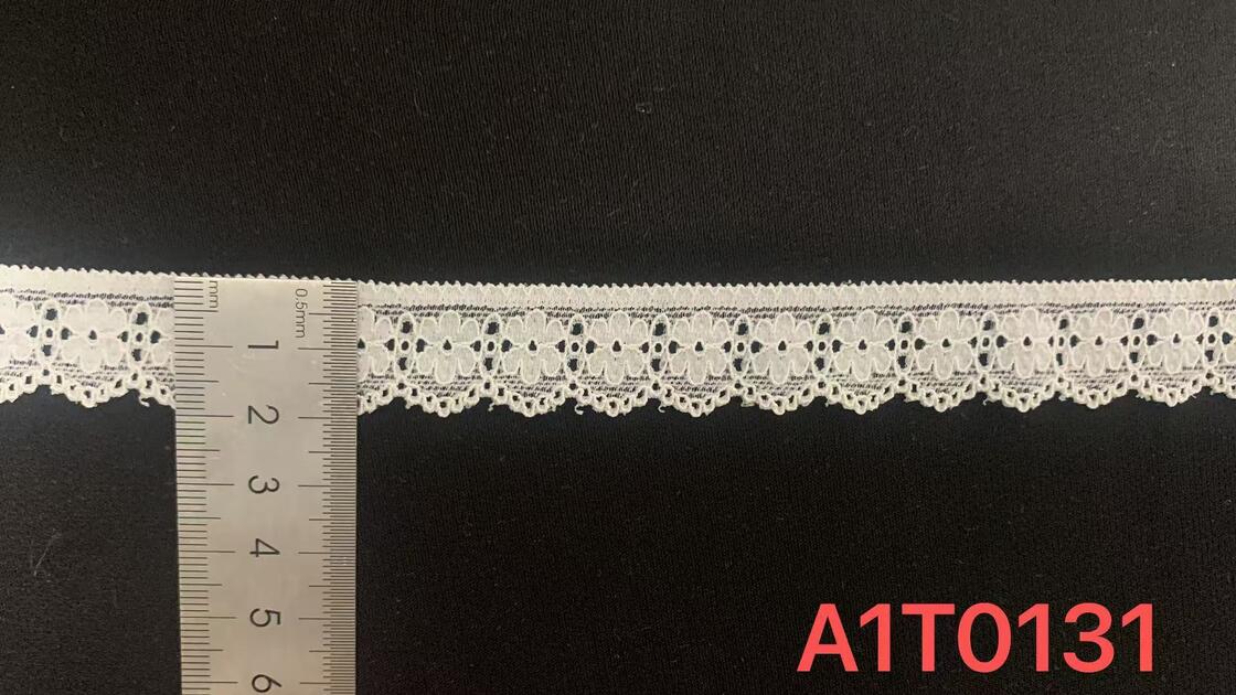 Quality 100% Nylon Sweet Vintage Floral Lace Trim with Scalloped Edge for Wedding Dresses, Bridal Accessories and Blouses factory