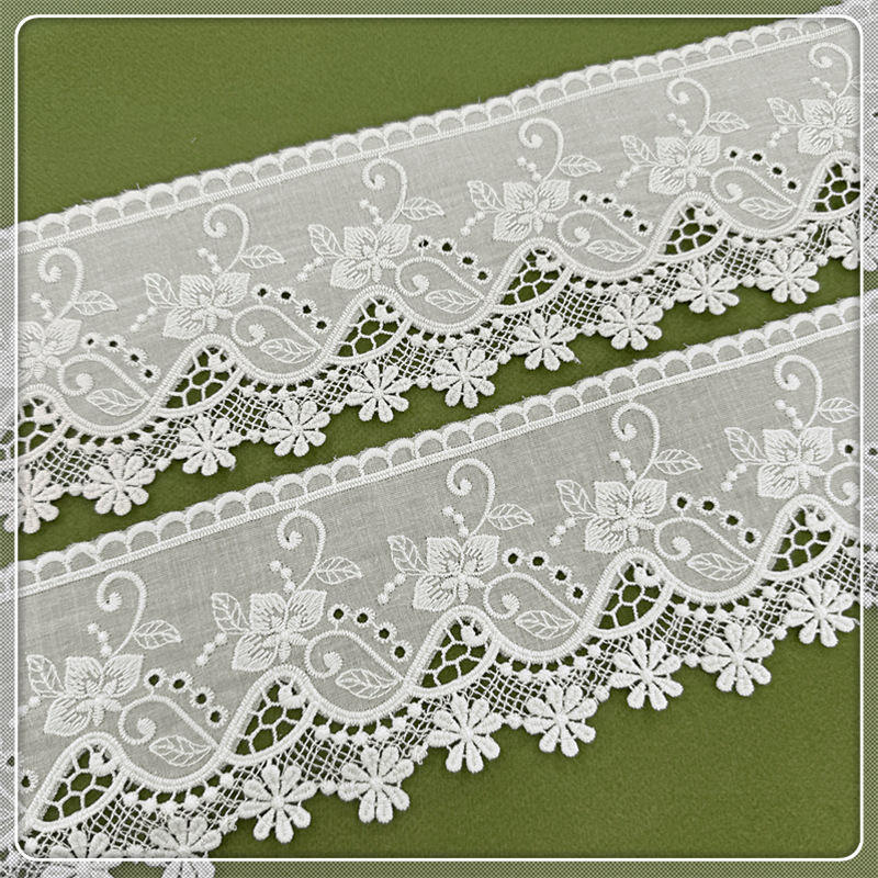 Quality Middle East Cotton Lace Trim Vintage Style Suitable for Fashion Apparel Embellishments Textile Crafts and Accessories factory