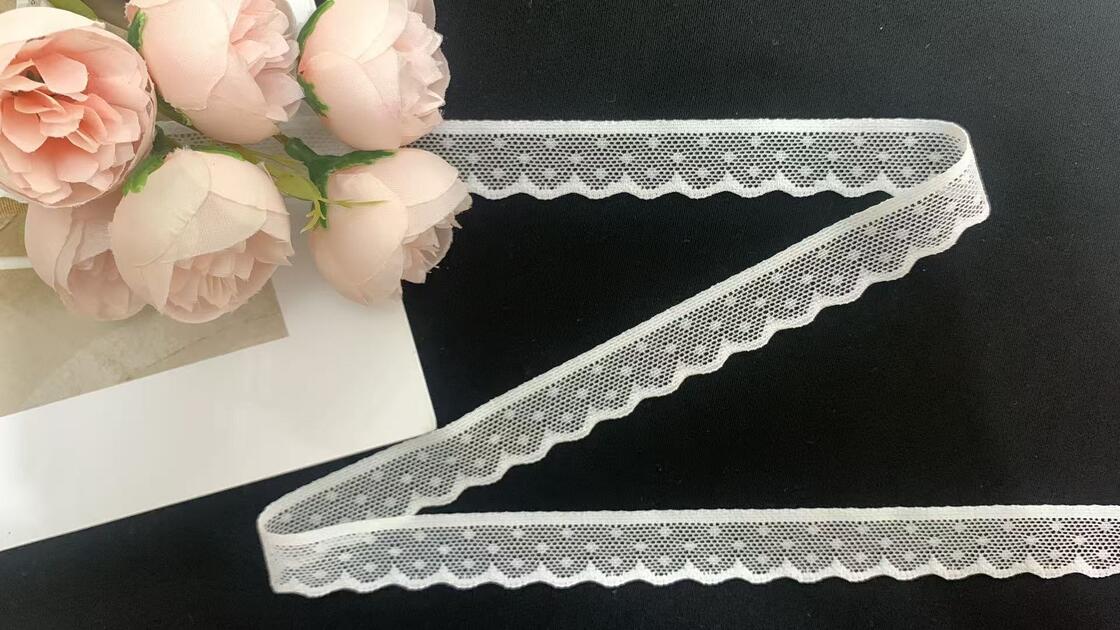Quality 1.8cm Airy Honeycomb Mesh Lace Trim, Lightweight Elastic Border For Lingerie and Baby Clothes factory