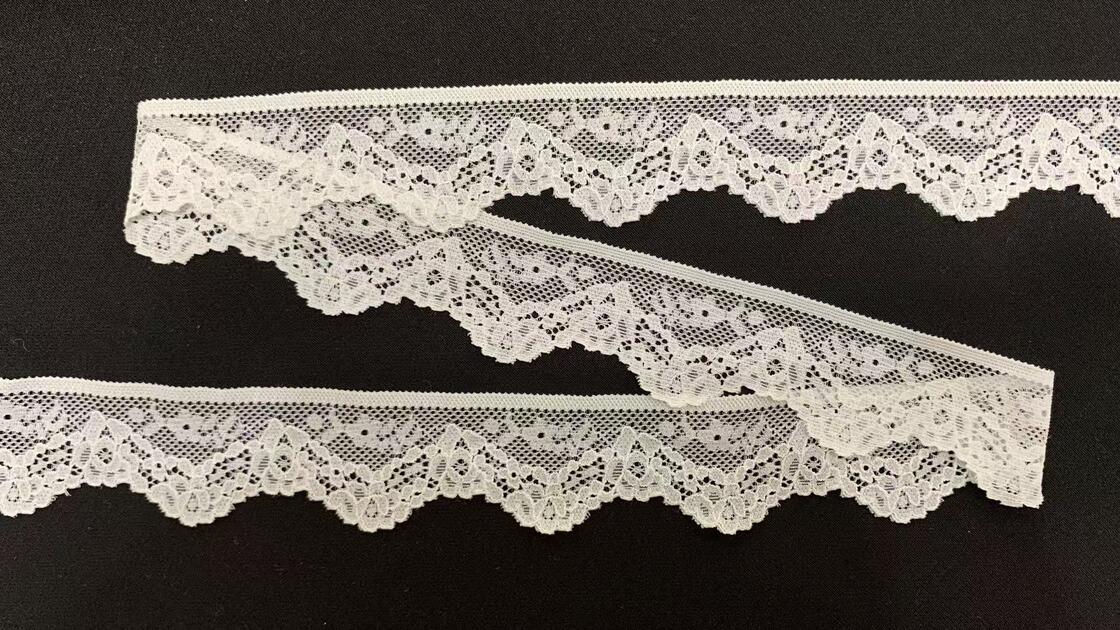 Quality 3.5cm Retro Double-sided Floral Scallop Lace factory
