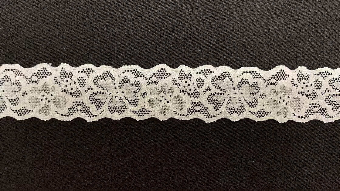 Quality 3CM Elegant Hollow Floral Pattern Skin-Friendly Stretch Lace Trim for Lingerie, Evening Dresses & Handmade Sewing Crafts factory