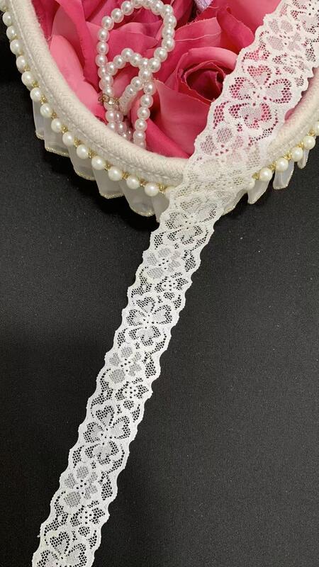 Quality 3CM Elegant Hollow Floral Pattern Skin-Friendly Stretch Lace Trim for Lingerie, Evening Dresses & Handmade Sewing Crafts factory