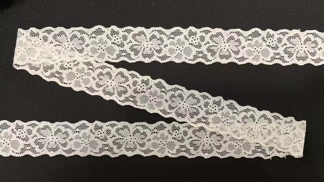 Quality 3CM Elegant Hollow Floral Pattern Skin-Friendly Stretch Lace Trim for Lingerie, Evening Dresses & Handmade Sewing Crafts factory