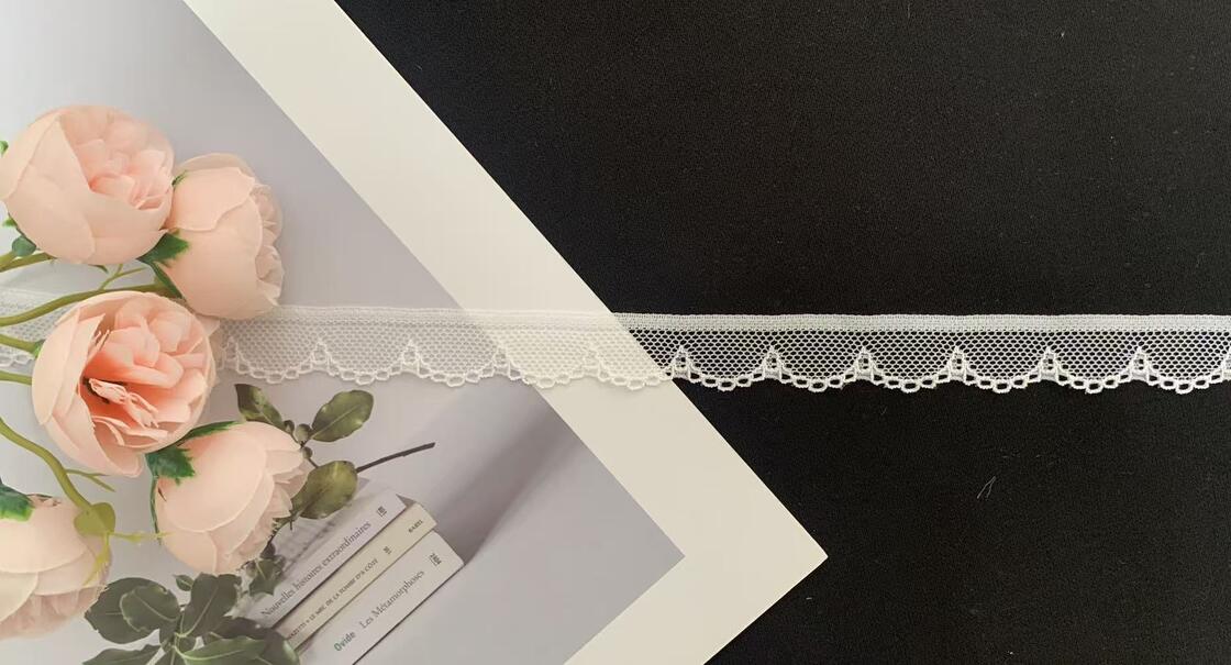 Quality 2cm Exquisite Knitted Mesh Lace Trim with Breathable Hollow-out Design, Soft for Underwear, Sewing DIY and Home Textile Edging factory