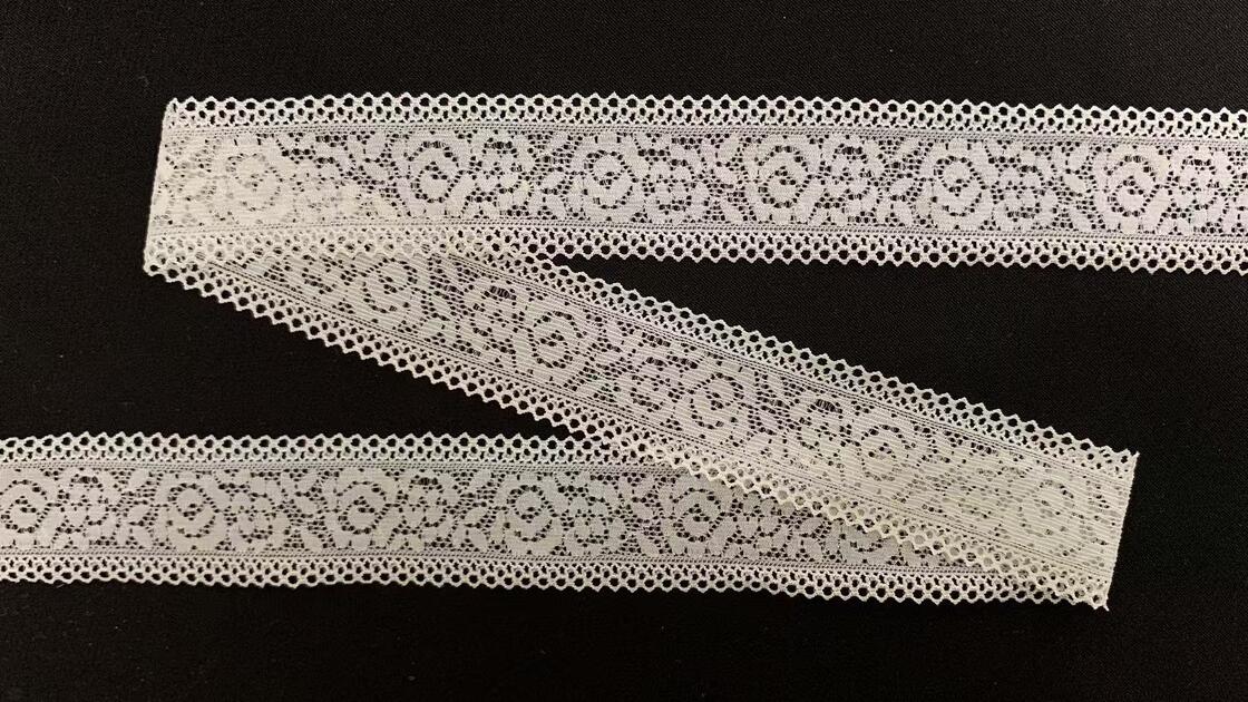 Quality Premium 3cm Floral Hollow Lace Tape High Elastic Comfort Lingerie Trim for Garment Sewing DIY factory