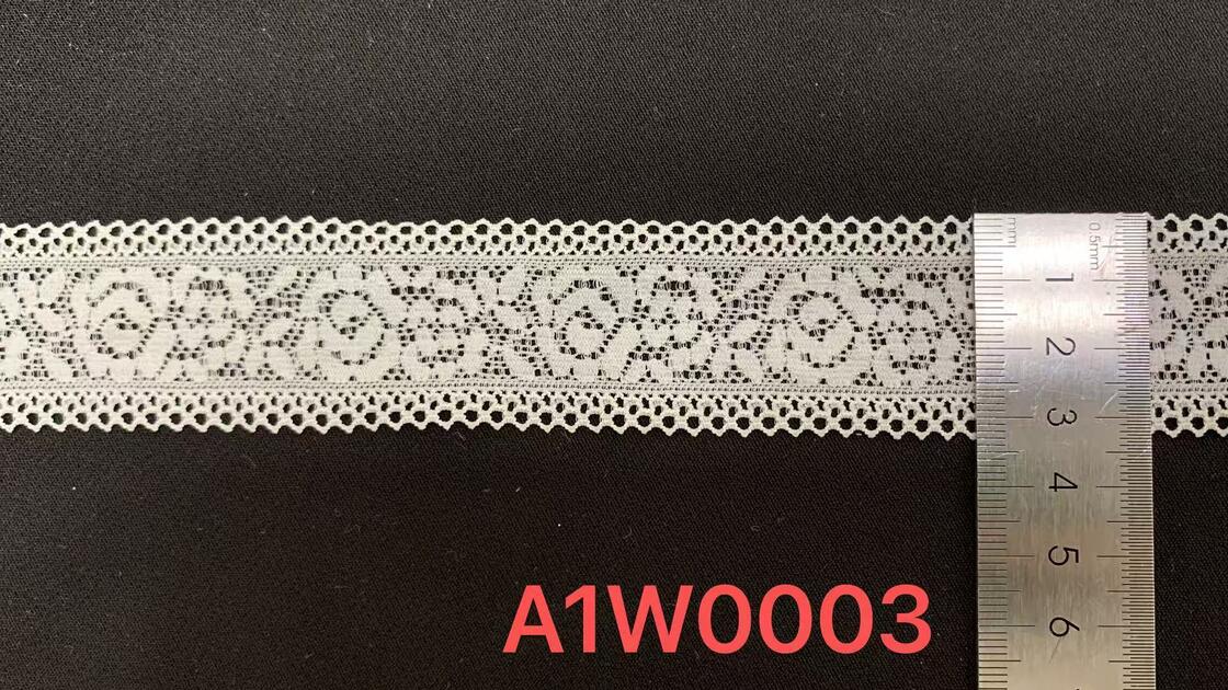 Quality Premium 3cm Floral Hollow Lace Tape High Elastic Comfort Lingerie Trim for Garment Sewing DIY factory