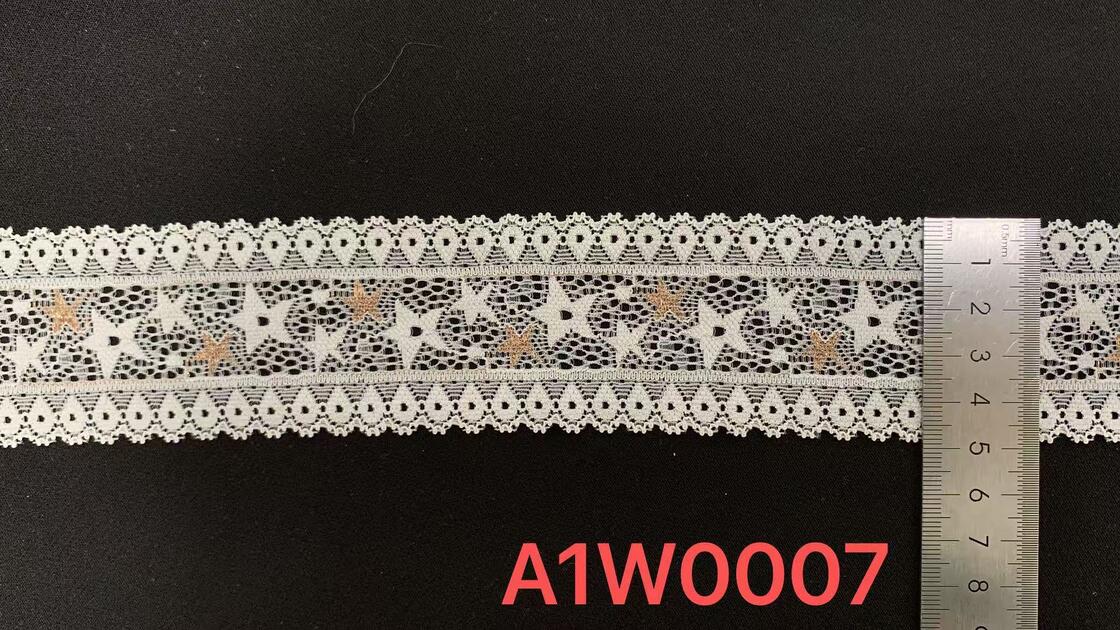 Quality 5cm Classic Single-sided Wavy Floral French Lace Elastic Elegant Fancy Trim for Women/Children's Decorative Dresses Hats Bags factory