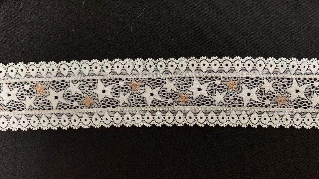 Quality 5cm Classic Single-sided Wavy Floral French Lace Elastic Elegant Fancy Trim for Women/Children's Decorative Dresses Hats Bags factory