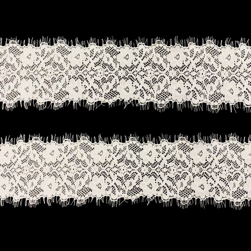 Quality 6cm Skin-Friendly Nylon Spandex Hollow Floral Stretch Lace Trim Anti-Roll Edging for Lingerie, Wedding Dresses & DIY Sewing Crafts factory